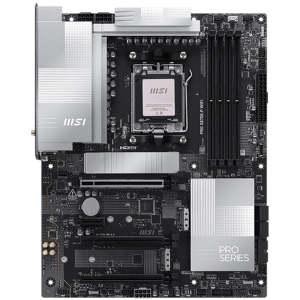 MSI PRO X870E-P WIFI, ATX, Socket AM5, 4x DDR5 Dual Channel DDR5 up to 8200(OC)MHz, 3x PCIe x16 slot, 3x M.2 slot, 4x USB 2.0, 2x USB 5Gbps, 2x USB 10Gbps, 1x 20Gbps Type-C, 1x 40Gbps Type-C, HDMI, 7.1 HD Audio, 5G LAN, WiFI 7, BT, 3Y