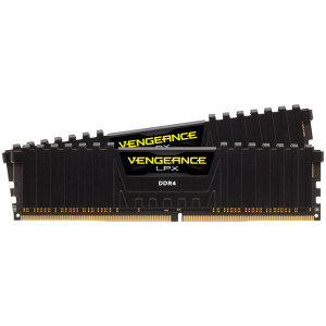 CORSAIR DDR4, 3200MHz 16GB 2x8GB Dimm, 16-20-20-38, XMP 2.0, Vengeance LPX black Heatspreader, Black PCB, 1.35V