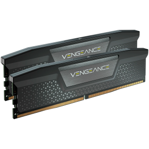 CORSAIR DDR5, 5200MT/s 32GB 2x16GB DIMM, 40-40-40-77, Std PMIC, XMP 3.0, VENGEANCE DDR5 Black Heatspreader, Black PCB, 1.25V