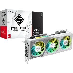 ASROCK Video Card AMD Radeon RX 9070 XT Steel Legend 16GB GDDR6 256-bit HDMI 3x DP