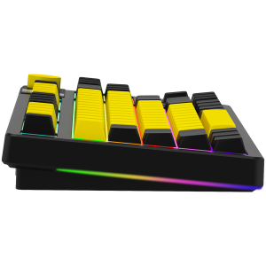 LORGAR KBP70TKLW, Wireless TKL Mechanical Gaming Keyboard Pro, Black/yellow, EN layout