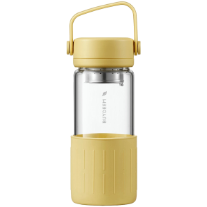 BUYDEEM Glass Tea Bottle, model DG42, color Mellow Yellow