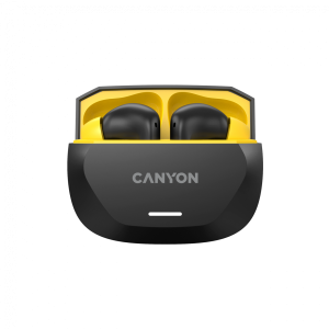 CANYON headset HEXAGON 7 TWS ANC+ENC Wireless Charge Black Yellow