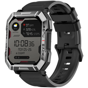 Blackview W60, 2.01inch HD,900mAh Battery, LED Flashlight & Compass Function, 24-hour SpO2 Detection + Heart Rate Monitoring, Monitor Sleep status, Calls and SMS notification, Black