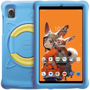 Blackview Tab 60 Pro Kids WiFi+4G 10.1-inch HD IPS 800x1280 T606 Octa-core 1.6GHz 4GB/128GB 7700mAh Charger Included 5MP Front/8MP Rear camera Android 15 Ocean Blue