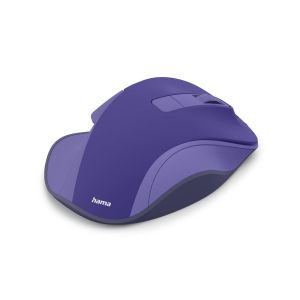 Hama “WM-500” Wireless Mouse, Ergonom., 6 Buttons, No Click Noise, Battery, purple