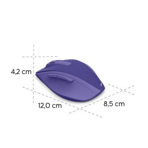 Hama “WM-500” Wireless Mouse, Ergonom., 6 Buttons, No Click Noise, Battery, purple