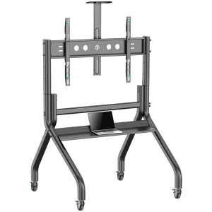 ONKRON Mobile TV stand with bracket 60"-120" Screens up to 150 kg, Black