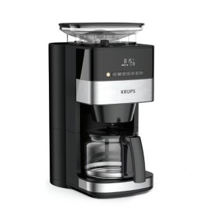 Кафемашина Krups KM832810 Grind & Brew, metalic grinder, 3 grinding settings, digital display, timer, 1.25L