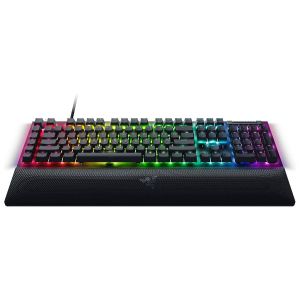 Razer BlackWidow V4 Mechanical Gaming Keyboard, US Layout, Green Switch, Razer Chroma™ RGB, 6 Macro Keys, Lubricated Stabilizers, Media Keys, Magnetic Wrist Rest, Up to 8000 Hz Polling Rate, Detachable Type C Cable