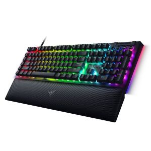 Razer BlackWidow V4 Mechanical Gaming Keyboard, US Layout, Green Switch, Razer Chroma™ RGB, 6 Macro Keys, Lubricated Stabilizers, Media Keys, Magnetic Wrist Rest, Up to 8000 Hz Polling Rate, Detachable Type C Cable