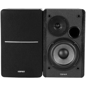 Edifier R1280DB 2.0 Bookshelf Speakers, BT V5.1, Optical, Coaxial, RCA, 0.5-inch Tweeters, 4-inch Drivers, 42W (RMS), Control Knobs and Remote Control, Black