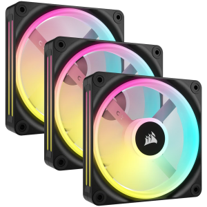 CORSAIR iCUE LINK QX120 RGB, 120mm Magnetic Dome RGB Fan, Triple Fan Kit
