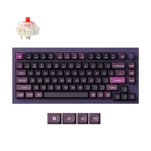 Безжична механичка клавиатура Keychron Q1 MAX Gateron Jupiter Red Switch - Purple