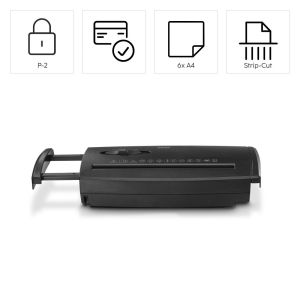 Hama “Classic S60” Document Shredder, Shredder with Security Level P2 T2 E2