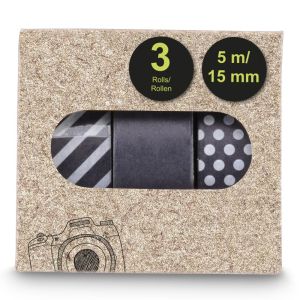 HAMA Хартиено тиксо за снимки, 1.5x500 см, различни мотиви, в комплекти от 3 бр