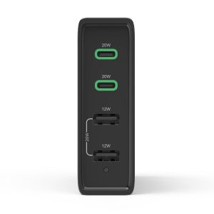 HAMA Зарядна станция 4 порта, 60W, 2 x USB-C, 2 x USB-A, PD, Fast Charge