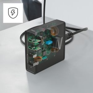 HAMA Зарядна станция 4 порта, 60W, 2 x USB-C, 2 x USB-A, PD, Fast Charge