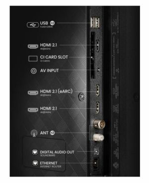 Телевизор Hisense 43" E7Q Pro, 4K Ultra HD 3840x2160, QLED, Quantum Dot, 144Hz, HDR 10+ adaptive, HLG, Dolby Vision, DTS Virtual X, Smart TV, WiFi 5GHz, WiFi Direct, BT, Anyview Cast, 3xHDMI, 2xUSB, LAN, CI+, DVB-T2/C/S2, Black