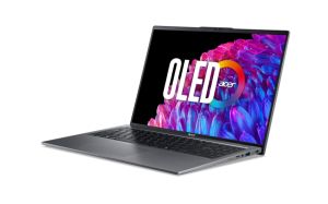 Лаптоп Acer Swift Go 16, SFG16-72-73WT,Intel Core Ultra 7 155U(up to 4.80GHz, 12MB), 16" 3.2K OLED (3200x2000) 120Hz, 32 GB LPDDR5X on board, 1000GB  NVMe SSD,Intel Graphics,QHD Cam, WiFi 6E, BT 5.3, Micro SD card,Backlit Kbd, Win 11 Home, Steel Gray