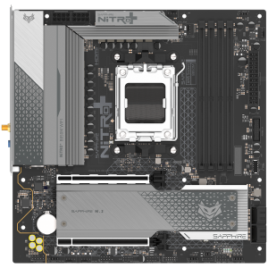 SAPPHIRE AMD B850M AM5 NITRO+ Ryzen R9/R7/R5, 4x DDR5 8000MHz, PCIE 5.0 x 16, 1x M.2 Gen5, 1x M.2 Gen4, LAN 2.5 Gbps, WIFI6, USB, Micro-ATX
