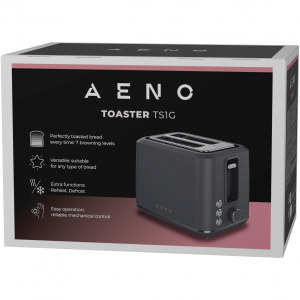 Electric Toaster, Grey, 220-240V, 50-60Hz, 920-1080W, 2 slots, 3 modes, 7 browning levels