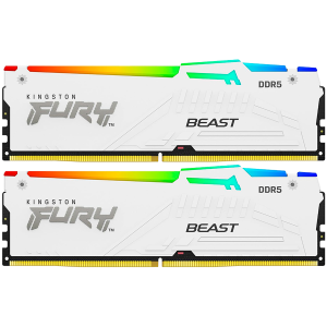 Kingston 32GB 6000MT/s DDR5 CL36 DIMM (Kit of 2) FURY Beast White RGB EXPO