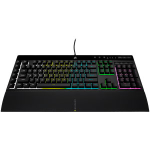 CORSAIR K55 RGB PRO Gaming Keyboard, Backlit Zoned RGB LED, Rubberdome