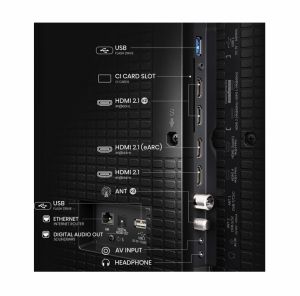 Телевизор Hisense, 100''  E7Q PRO,QLED Smart, FALD, 144Hz, 5000:1,Quantum Dot, Dolby vision ,Vidaa, ADS, Black