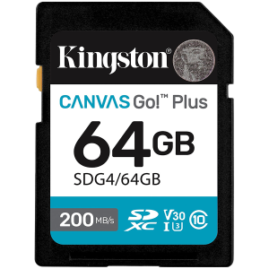 KINGSTON 64GB SDXC Canvas Go Plus Gen4 200MB/s C10 UHS-I U3 V30