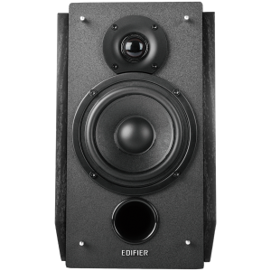 Edifier R1855DB 2.0 Bookshelf Speakers, BT V5.1, Optical, Coaxial, RCA, 0.75-inch Tweeters, 4-inch Drivers, Sub-Out, 70W (RMS), Control Knobs and Remote Control, Matte Black