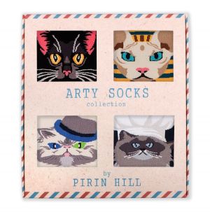 Кутия с 4 чифта чорапи Arty Socks Котки