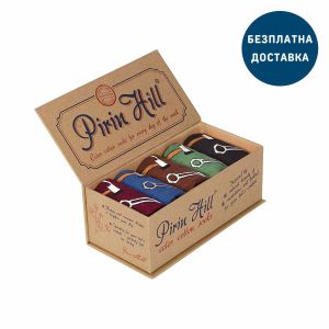 Луксозна кутия с 5 чифта Фини Памучни чорапи с Инструменти