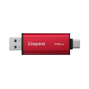 Kingston Dual USB-A/C Portable SSD 512GB - Black/Red