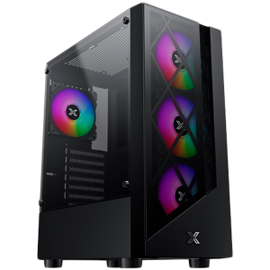 Xigmatek Duke EN49158, ATX/M-ATX/Mini ITX, USB3.0x1 & 2.0x2, Meshed & TG Frontpanel, Left TG, Front 4PCS X24F Fan