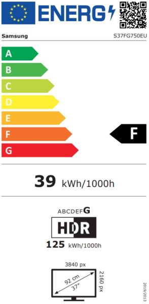 Монитор Samsung 37FG750 37" VA Odyssey G7 G75F Curved 1000R 4K 165Hz 3840x2160 1ms 60Hz DP HDMI Black