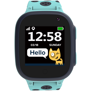 CANYON Sandy KW-34, Kids smartwatch, 1.44 inch colorful screen,  GPS function, Nano SIM card, 32+32MB, GSM(850/900/1800/1900MHz), 400mAh battery, compatibility with iOS and android, Blue, host: 52.9*40.3*14.8mm, strap: 230*20mm, 42g