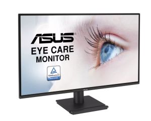 Монитор Asus VA27AQ Eye Care Monitor, 27 ", IPS, QHD, 99% sRGB, Frameless, HDMI, DisplayPort, VGA, 1ms MPRT, Stereo Speakers, Low Blue Light, Flicker Free, Wall Mountable, Black