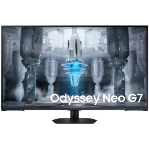 Монитор Samsung Odyssey Neo G7 LS43CG700NUXEN, 43" VA 3840x2160 UHD 16:9 144Hz, 1ms, 400cd/m2, 4250:1, 178/178, DisplayPort, 2x HDMI, USB Hub, Wi-Fi, Bluetooth, LAN, Speakers, 2Y