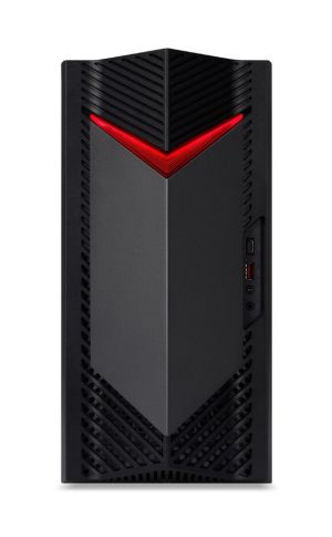 Настолен компютър Acer Nitro N50-656, Intel Core i5-14400F (up to 4.70GHz, 20MB), 32GB DDR5 5600MHz (2*16GB), 1TB SSD 1*M.2 free, GeForce RTX 5060 8GB GDDR7, No DVD, 3* USB 3.2, Type-C, 4*USB.2.0, Mic.&Audio jacks, RG-45, GLAN, Wi-Fi AX&BT 5.0, 500W, No O