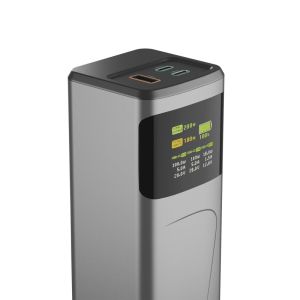 HAMA Външна батерия „High Power“, 200 W, 24000 mAh, 2x USB-C, USB-A, бързо зареждане