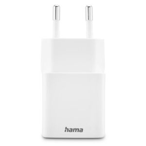 HAMA Бързо мини зарядно 1x USB-C, 1x USB-A, PD, 20 W, бяло