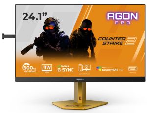 Монитор AOC CS24A, 24.1" TN eSports WLED, 1920x1080@610Hz (OC, Native 600Hz), 0.5ms GtG, 0.3ms MPRT, 500cd m/2, 1000:1, DCR 80M:1, Adaptive Sync, FlickerFree, Low Blue Light, Tilt, Height Adjust, Pivot, Swivel, 2xHDMI, DP, USB hub