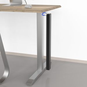 HAMA Магнитен кабелен канал, 55 см, за монтаж на крака на маса, черен