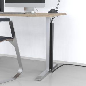 HAMA Магнитен кабелен канал, 55 см, за монтаж на крака на маса, черен