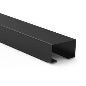 HAMA Магнитен кабелен канал, 55 см, за монтаж на крака на маса, черен