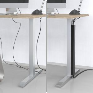 HAMA Магнитен кабелен канал, 55 см, за монтаж на крака на маса, черен