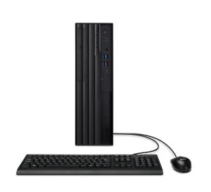 Настолен компютър Acer Veriton, VX4720GT Intel Core i5- 14400 (up to 4.7GHz, 20MB), 1*16GB DDR5, 1024GB SSD M.2, Intel UHD Graphics, TPM 2.0, GLAN, 180W 80PLUS Bronze, KBD& Mouse USB, 11 Pro, 3Y warranty