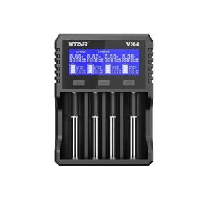 Зарядно устройство за NIMH/LiIon батерии 4 гнезда LCD дисплей USB VX4 SET  XTAR