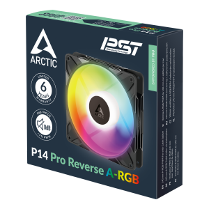 Комплект вентилатори 3-Pack ARCTIC P14 Pro Reverse A-RGB 140mm PWM - ACFAN00327A